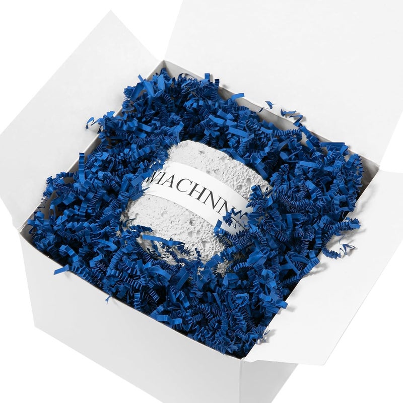 Mefleet 2 LB Crinkle Cut Paper Shred Filler Dark Blue Crinkle Shredded Paper for Gift Box - Gift Basket Bag Filler - Grass Cushion Stuffing for Father's day, Birthday Packaging Wrapping - Image 5